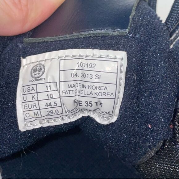 NFN Gourmet Trainer Sneakers Colorful Knit on Navy Men's Size 11 - Picture 10 of 10